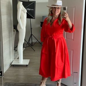 Bright Orange Dress Zara